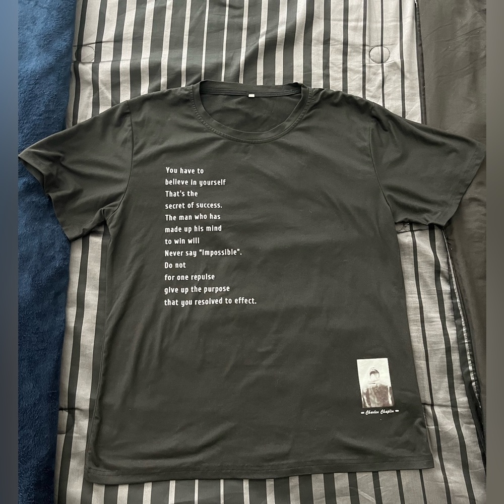Black shirt with design